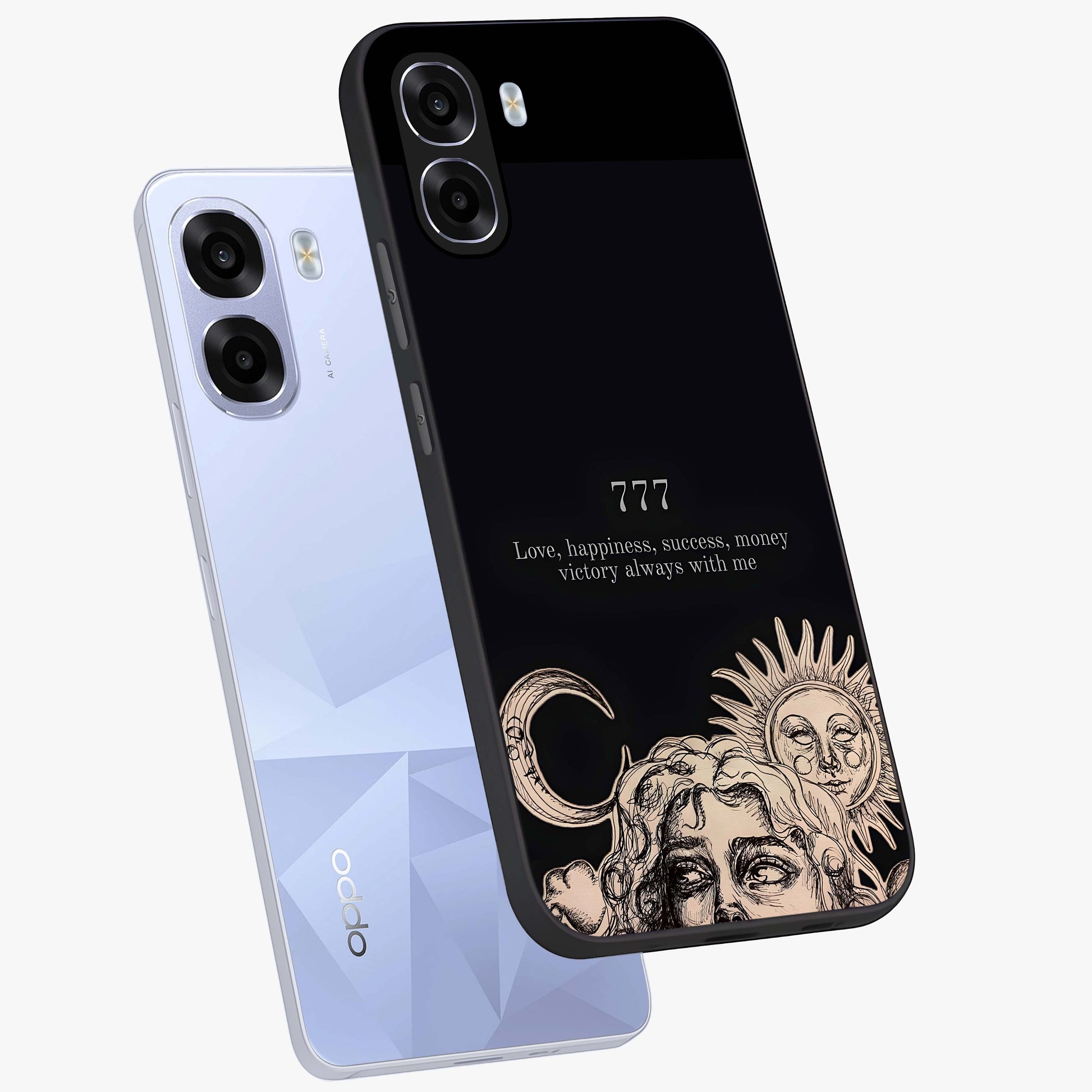 Mystic Victory Aura Glass Case displayed in angled mockup highlighting energetic aura design with bold mystical aesthetic.