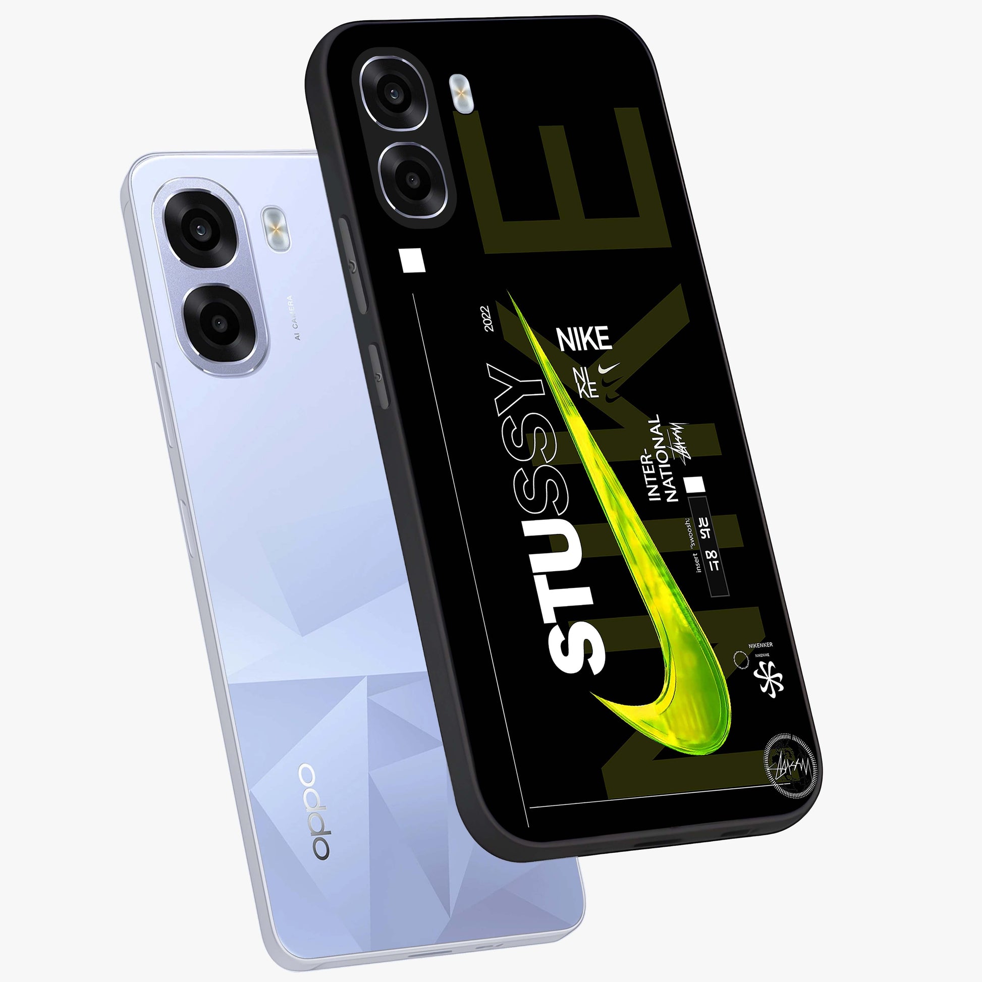 Neon Street Edition Glass Case displayed in angled mockup highlighting vibrant urban design with bold street aesthetic.
