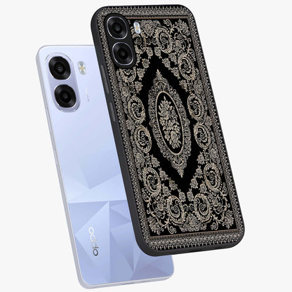 Noir Bloom Elegance Glass Case displayed in angled mockup highlighting refined flower design with stylish noir aesthetic.