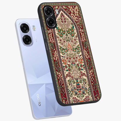 Persian Inspired Glass Case displayed in angled mockup highlighting intricate traditional design with elegant cultural aesthetic.