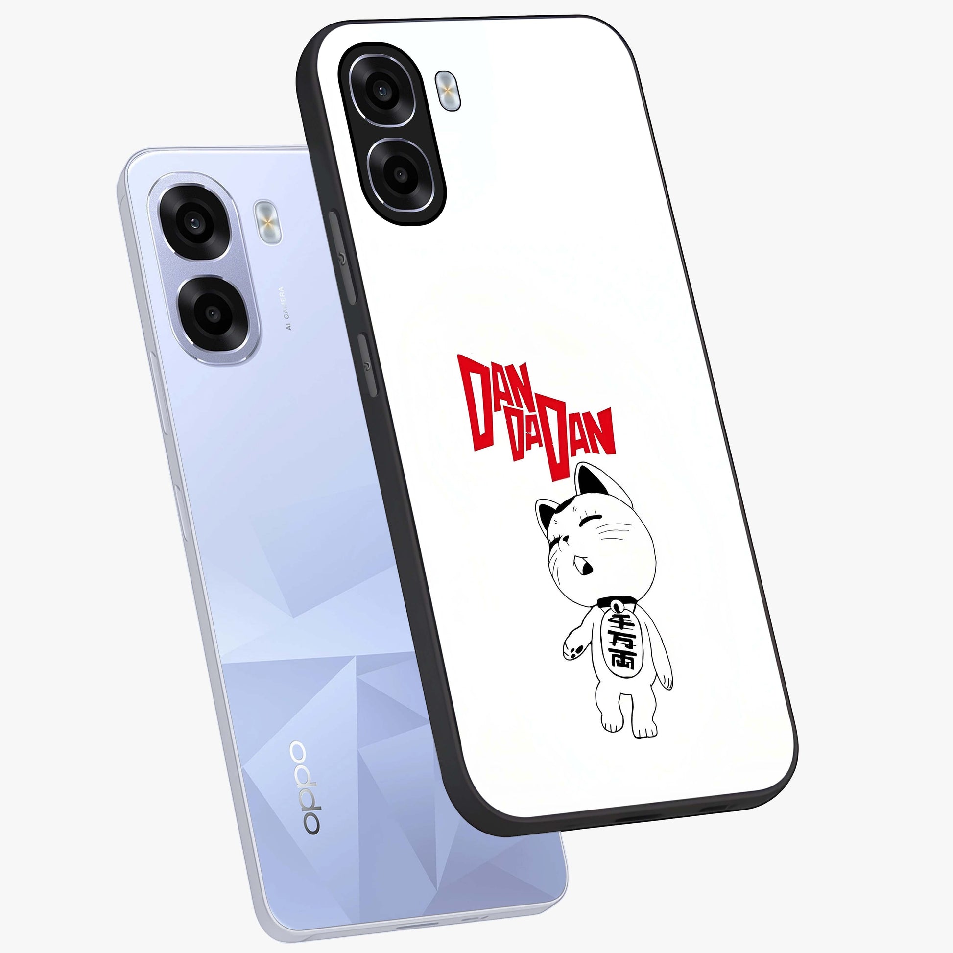 Playful Spirit Charm Glass Case displayed in angled mockup highlighting lively decorative design with playful aesthetic style.