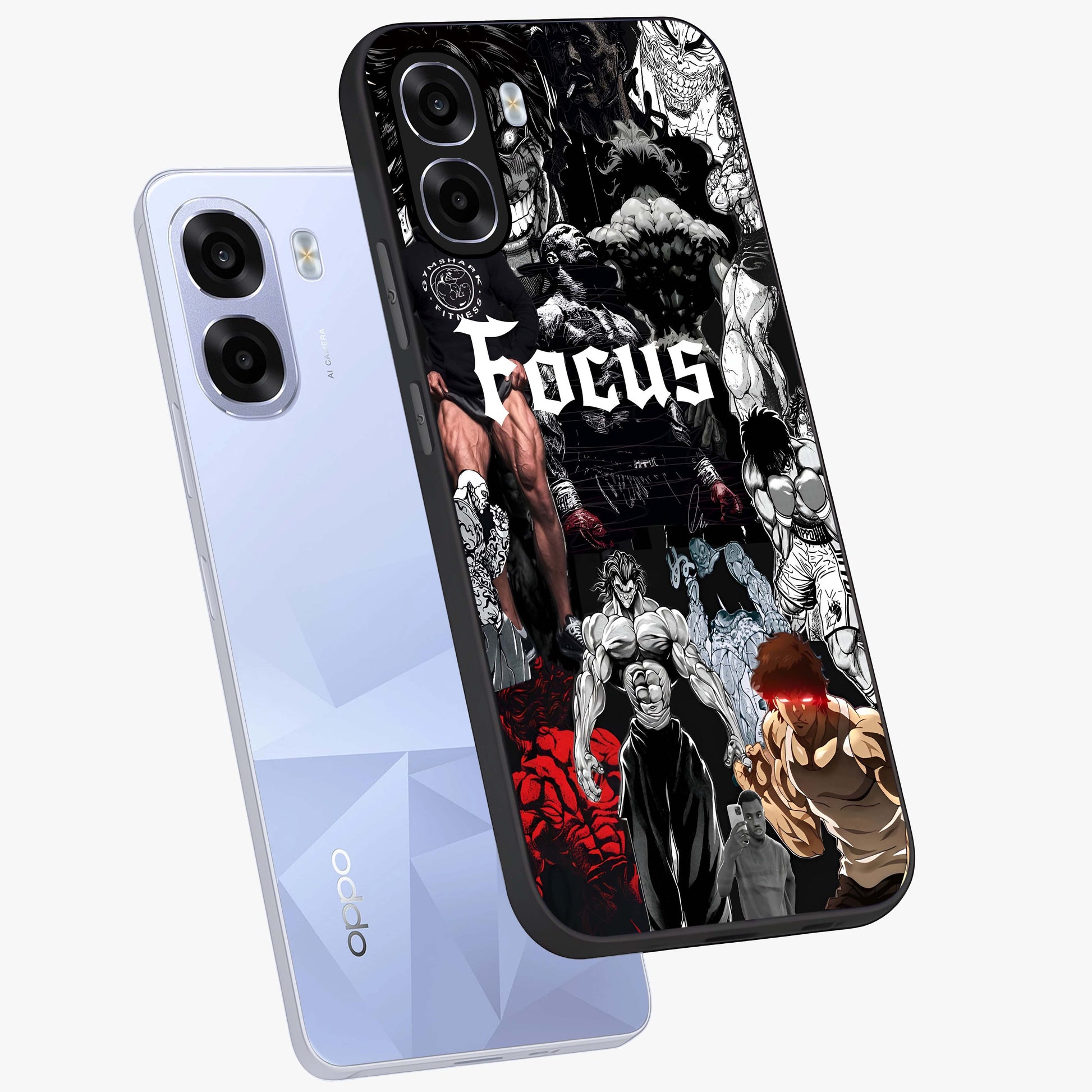 Relentless Power Focus Glass Case displayed in angled mockup highlighting bold statement design with modern aesthetic style.