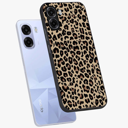Savage Chic Pattern Glass Case displayed in angled mockup highlighting bold fashion inspired design with chic aesthetic.