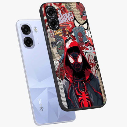 Spider Collage Street Glass Case displayed in angled mockup highlighting dynamic street style collage design with comic aesthetic.