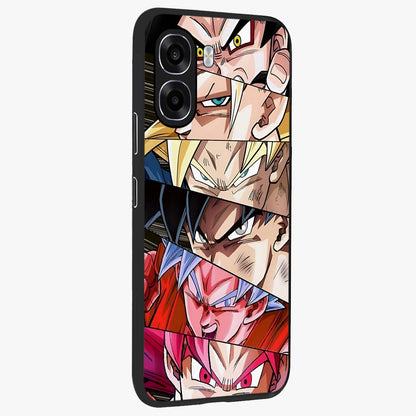 Anime Character Glass Case upright view showcasing expressive anime artwork with bold graphic style.