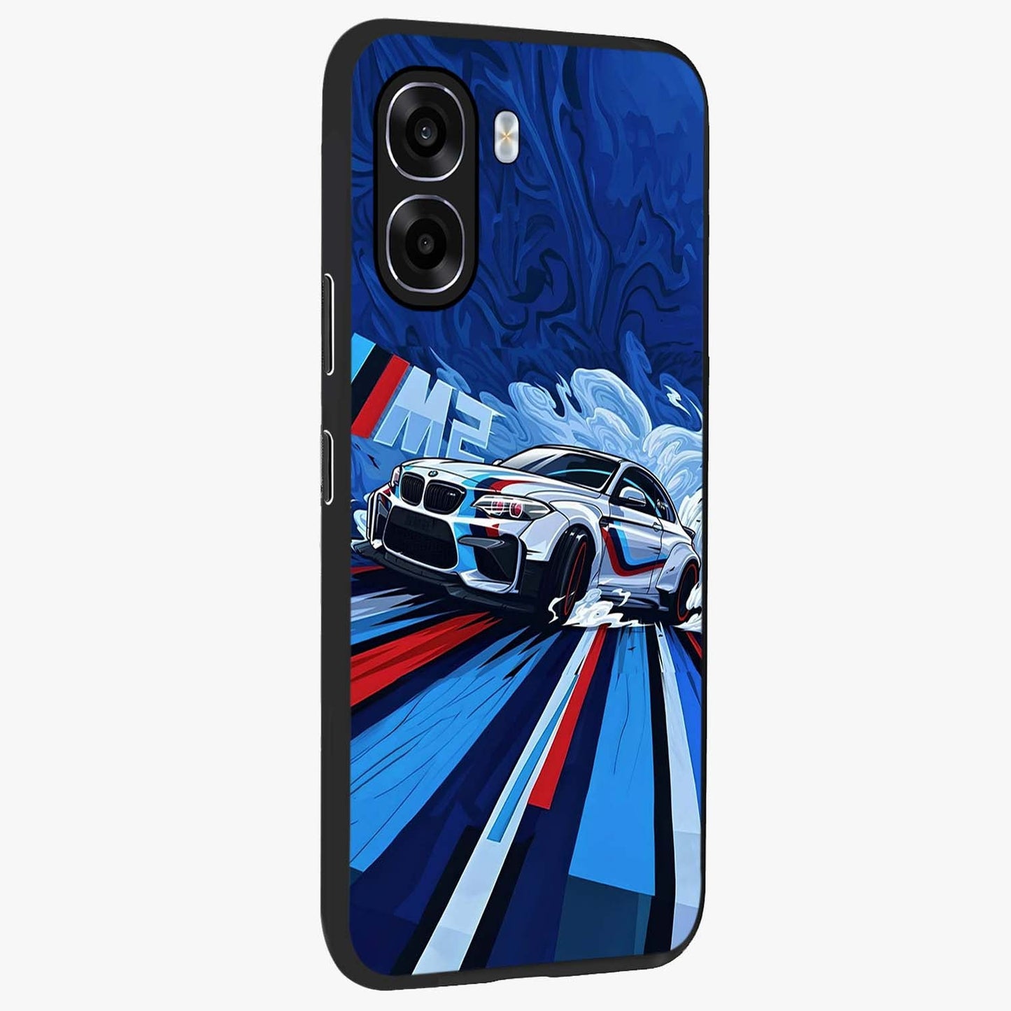 Drift Power Rush Glass Case upright view showcasing high speed racing artwork with bold automotive theme.