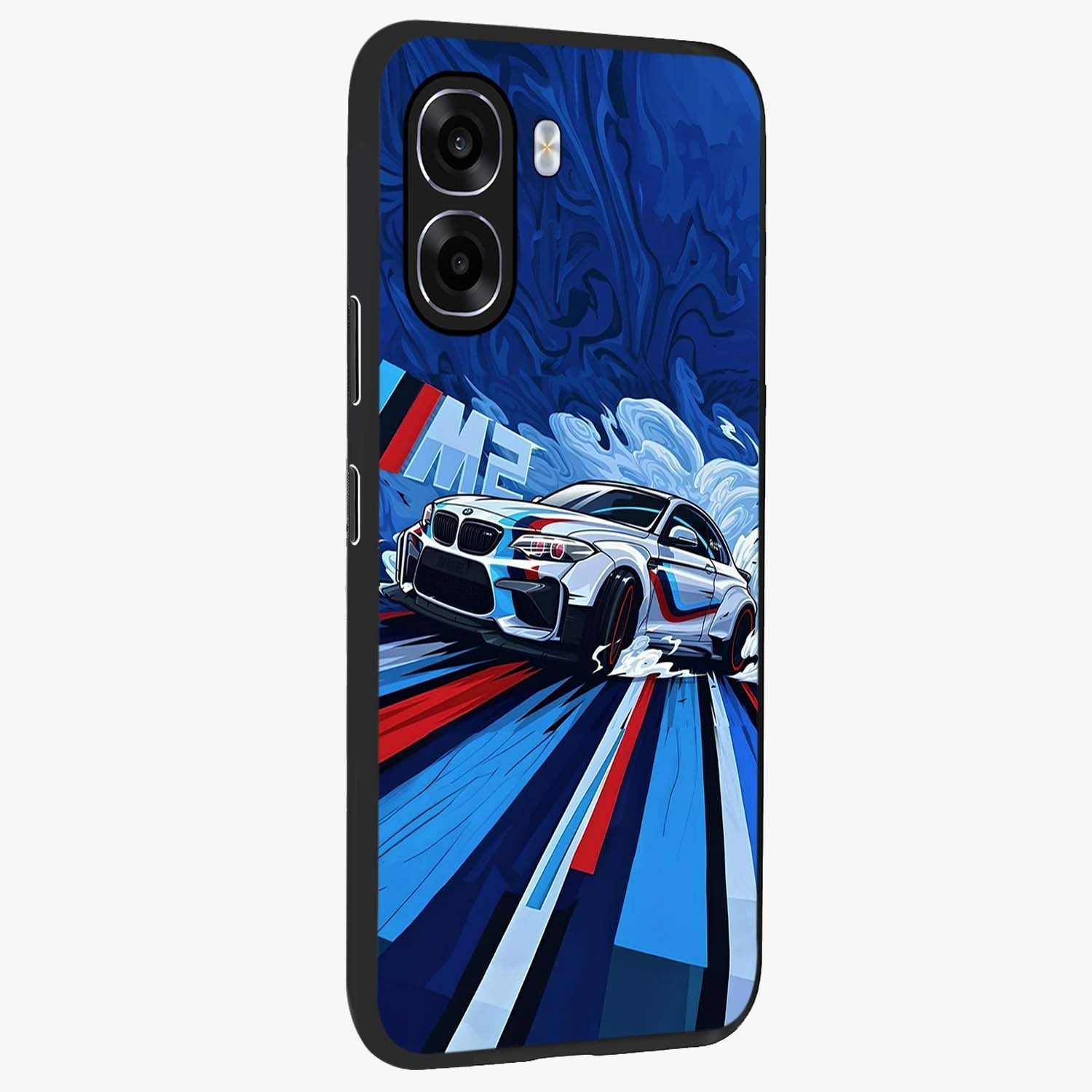 Drift Power Rush Glass Case upright view showcasing high speed racing artwork with bold automotive theme.