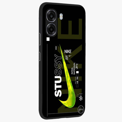Neon Street Edition Glass Case upright view showcasing colorful neon artwork with modern street culture theme.