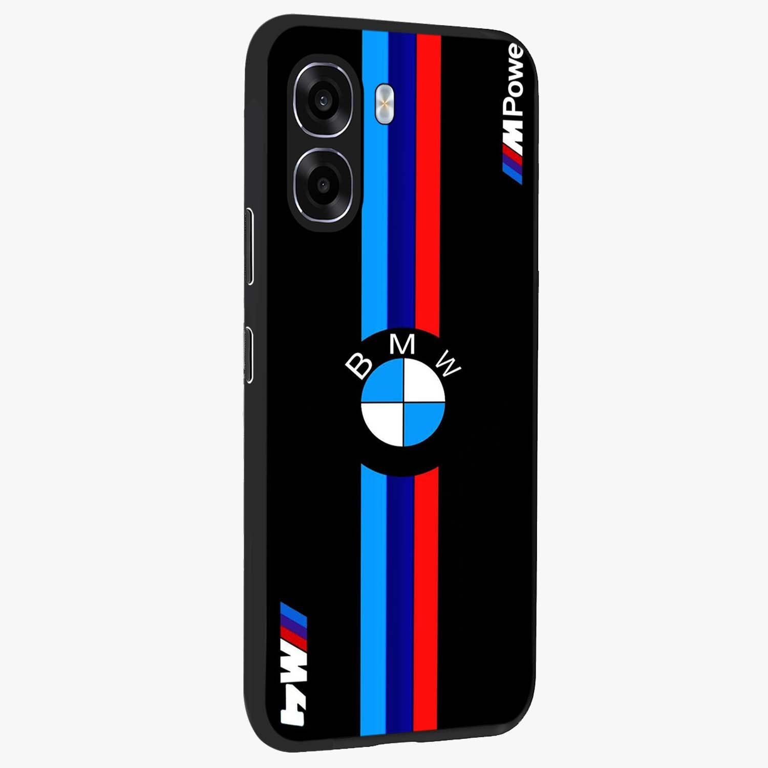 Turbo BMW Beast Glass Case upright view showcasing powerful car artwork with modern motorsport theme.