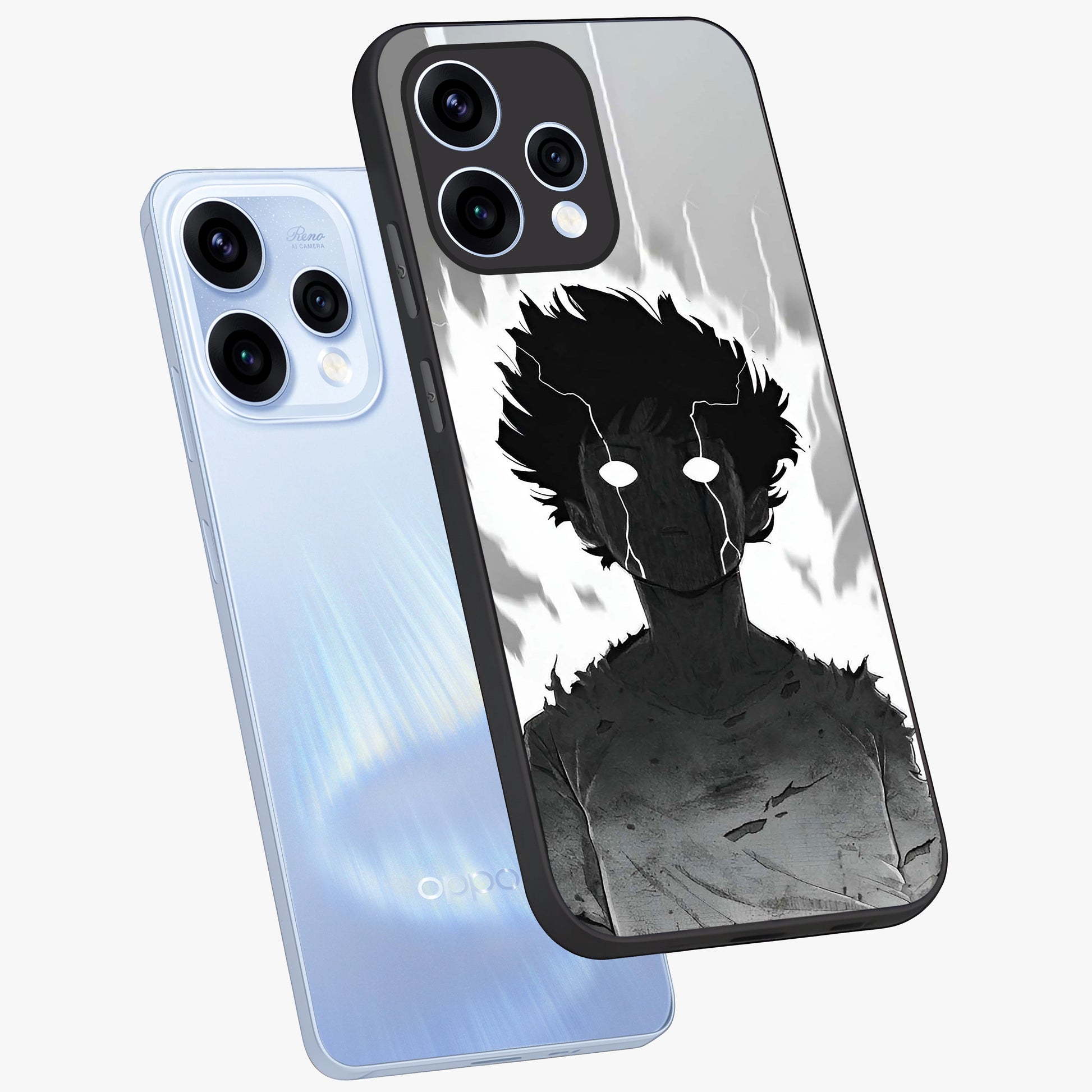 Awakened Inner Rage Glass Case displayed in angled mockup highlighting powerful graphic design and bold artistic theme.