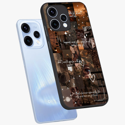 Bittersweet Aesthetic Chaos Glass Case displayed in angled mockup highlighting expressive abstract artwork and edgy aesthetic theme.