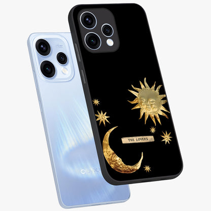 Gold Sun Blush Glass Case displayed in angled mockup highlighting radiant sun design with warm golden aesthetic.