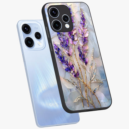 Lavender Dream Glow Glass Case displayed in angled mockup highlighting dreamy purple glow design with soft artistic style.