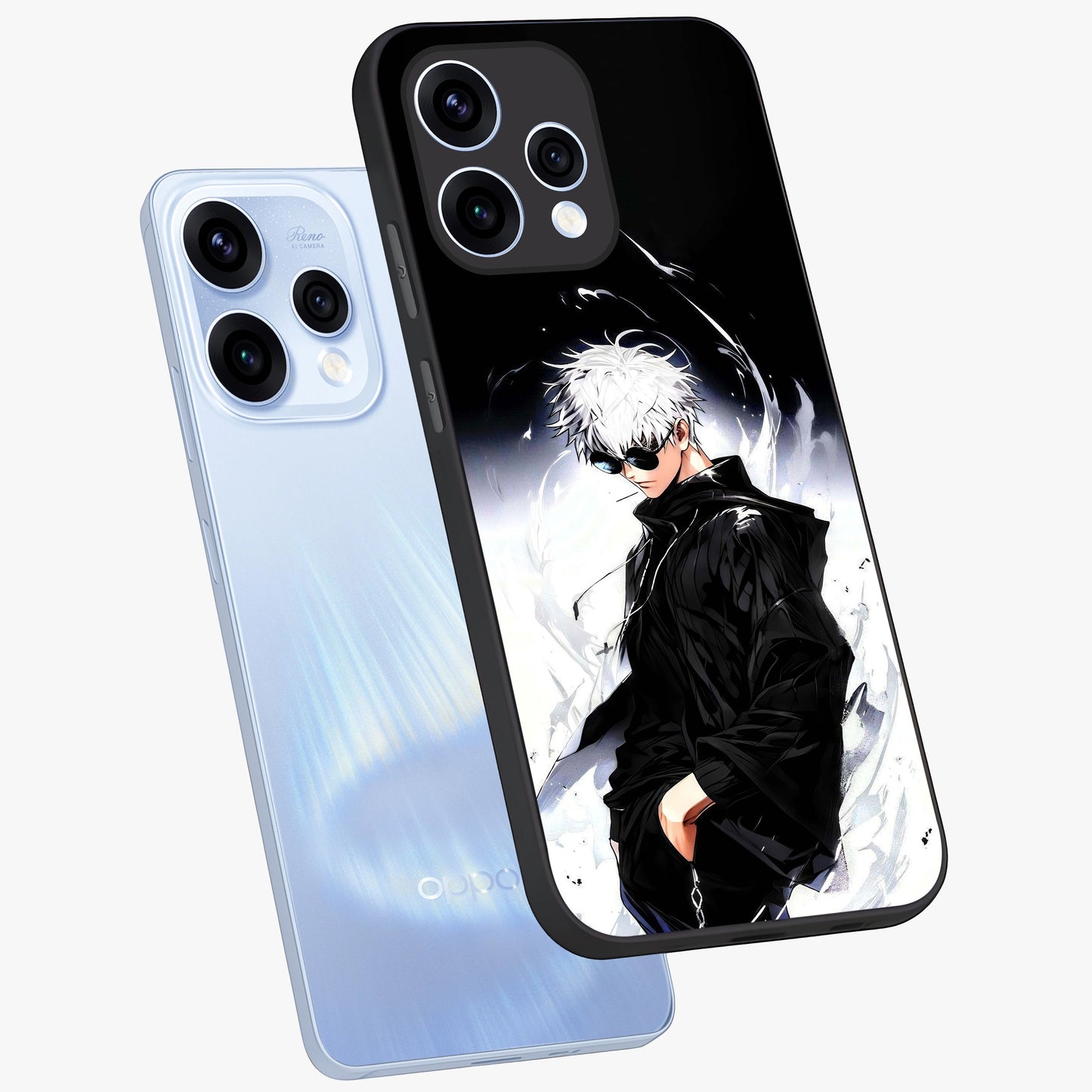 Limitless Shadow King Glass Case displayed in angled mockup highlighting dramatic dark hero design with intense aesthetic.