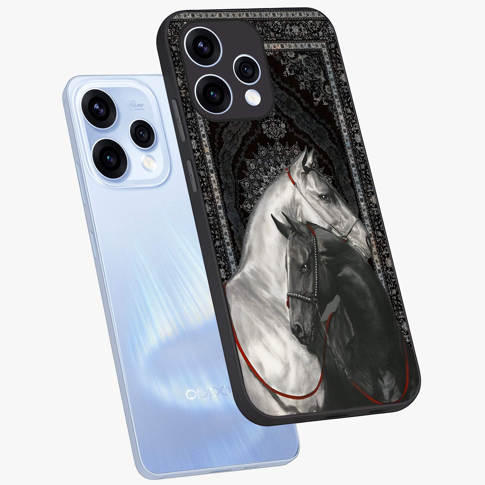 Majestic Ride Legacy Glass Case displayed in angled mockup highlighting sleek vehicle design with bold racing aesthetic.