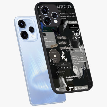 Midnight Love Echo Glass Case displayed in angled mockup highlighting elegant love inspired design with deep aesthetic style.