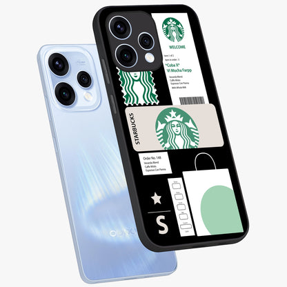 Starbucks Mocha Glass Case displayed in angled mockup highlighting stylish mocha themed design with cozy café aesthetic.