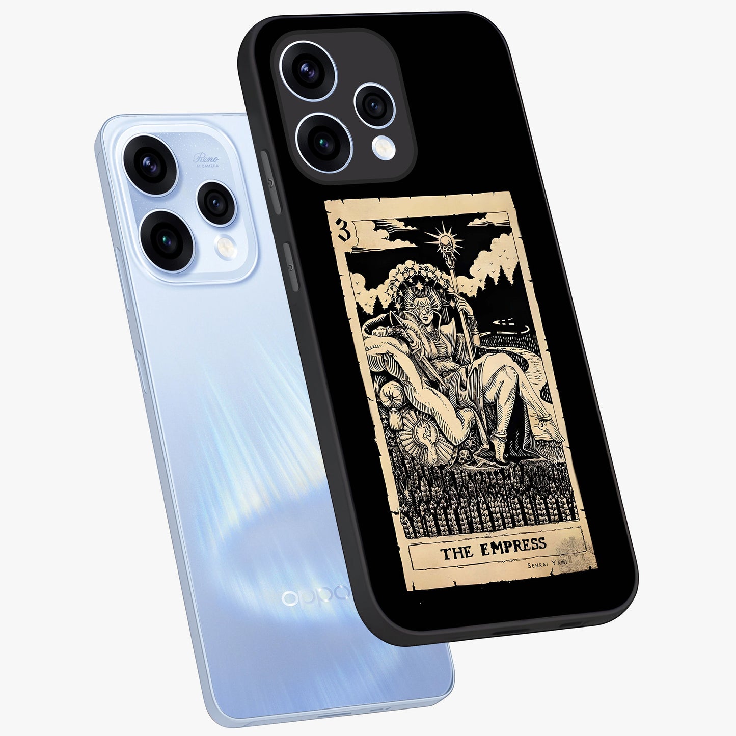 The Empress Glass Case displayed in angled mockup highlighting elegant royal design with majestic aesthetic style.