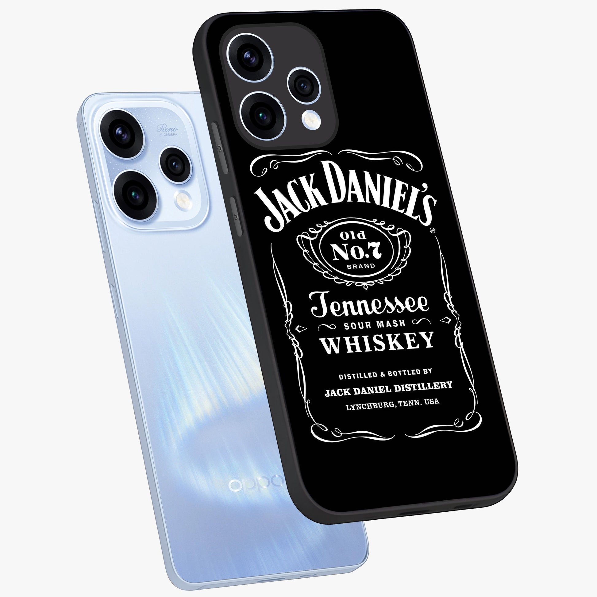 Vintage Whiskey Heritage Glass Case displayed in angled mockup highlighting retro beverage themed design with heritage aesthetic.