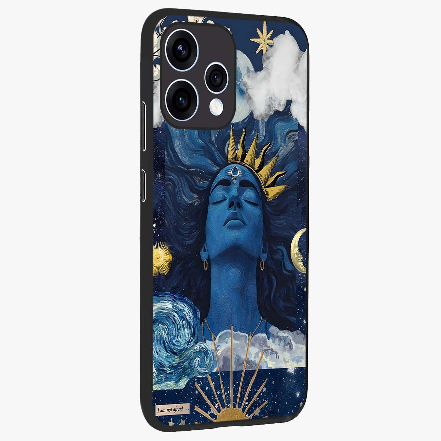Aesthetic Lord Shiva Glass Case upright view showcasing powerful Lord Shiva artwork with devotional theme.