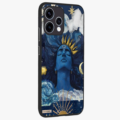Aesthetic Lord Shiva Glass Case upright view showcasing powerful Lord Shiva artwork with devotional theme.
