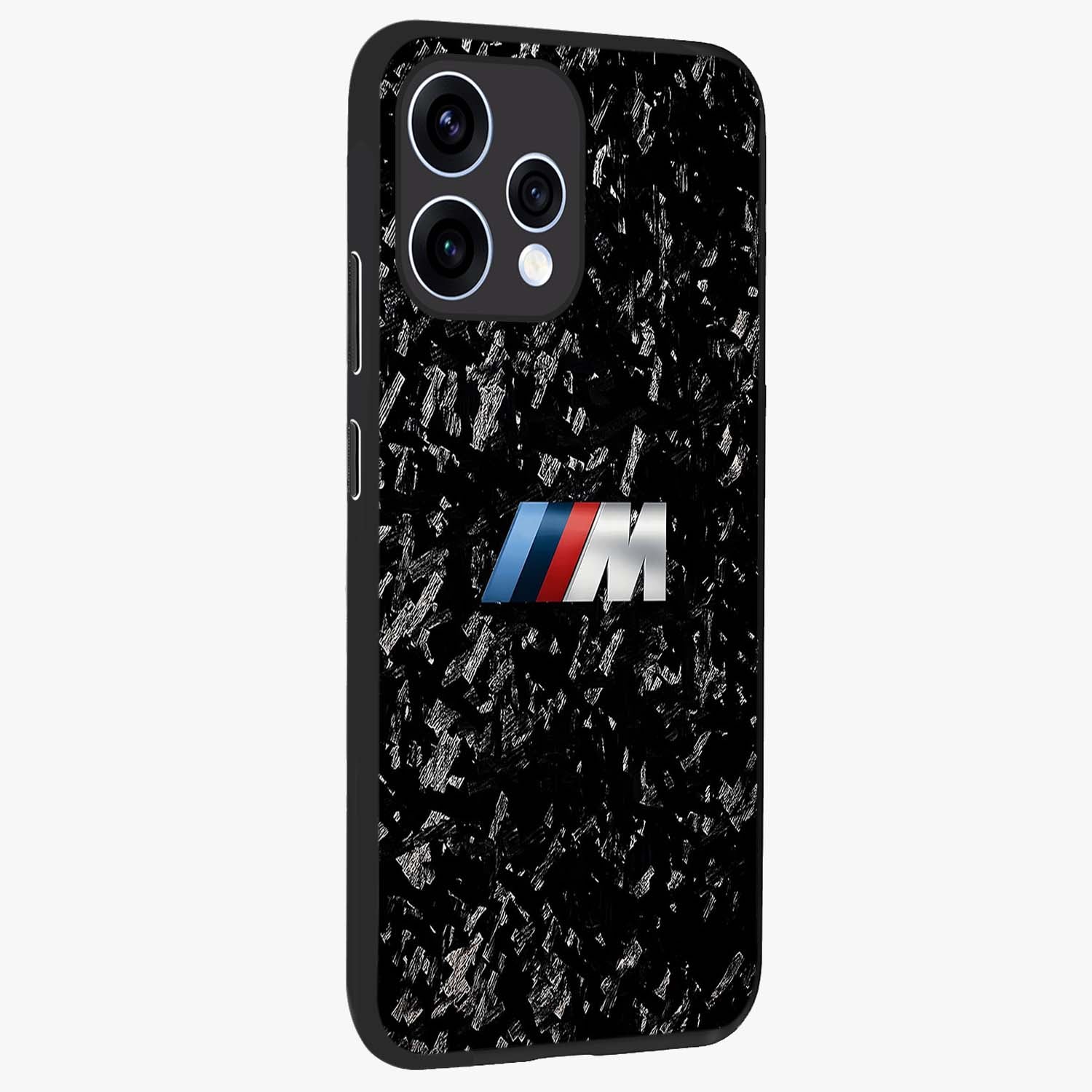 Carbon Speed Mark Glass Case upright view showcasing modern carbon speed graphic with bold automotive theme.