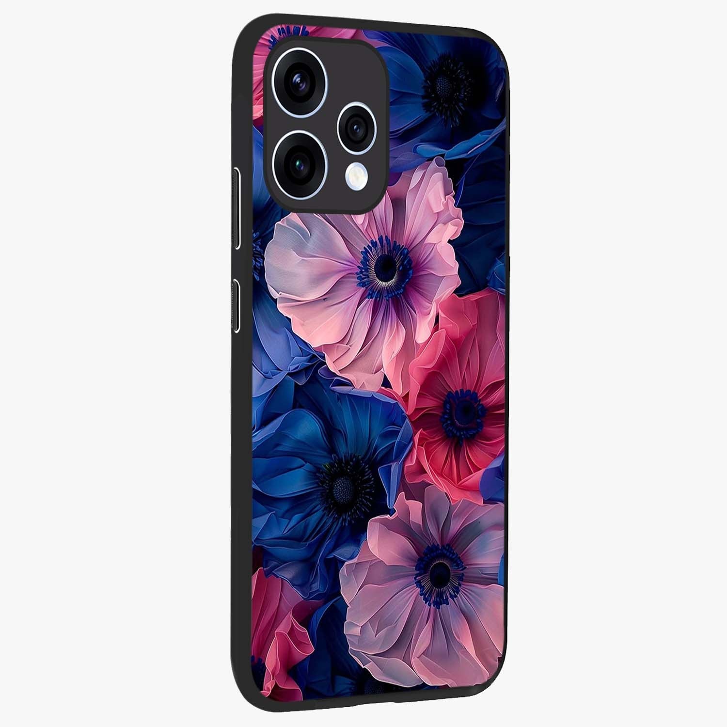 Flower Paper Art Pattern Glass Case upright view showcasing decorative paper floral artwork with creative craft style.