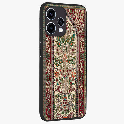 Persian Inspired Glass Case upright view showcasing decorative Persian artwork with rich heritage theme.