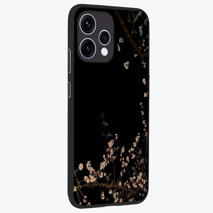 Petal Moon Light With Custom Name Glass Case upright view showcasing elegant floral moon artwork with personalized aesthetic.