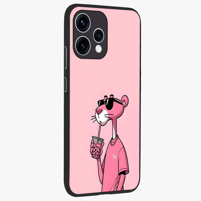 Pink Panther Glass Case upright view showcasing fun animated artwork with stylish retro cartoon theme.