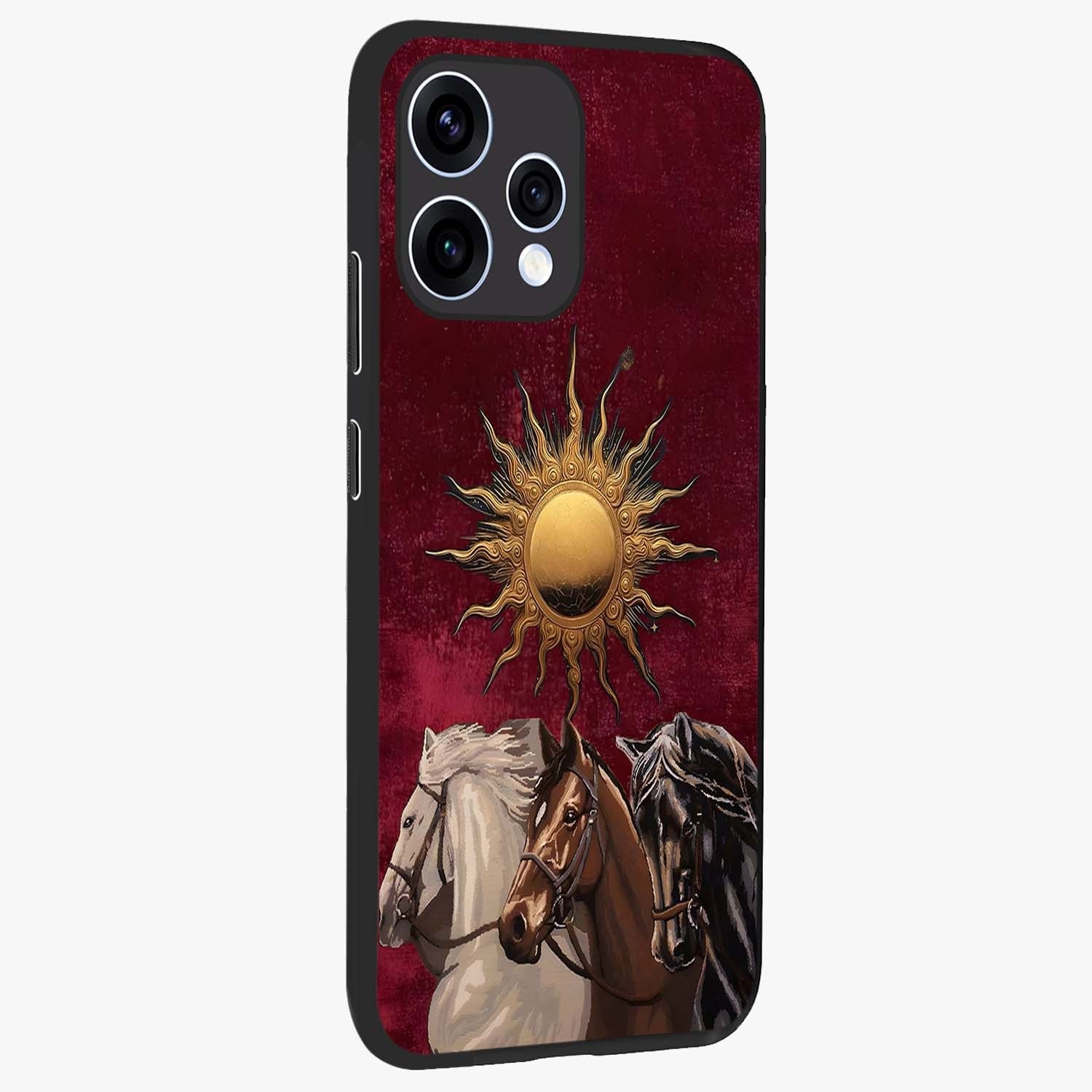 Solar Riders Glass Case upright view showcasing energetic rider artwork with bold adventure theme.