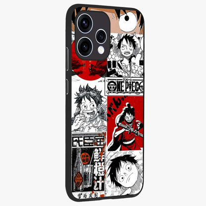 Strawhat Chaos Panels Glass Case upright view showcasing energetic anime artwork with bold adventure theme.