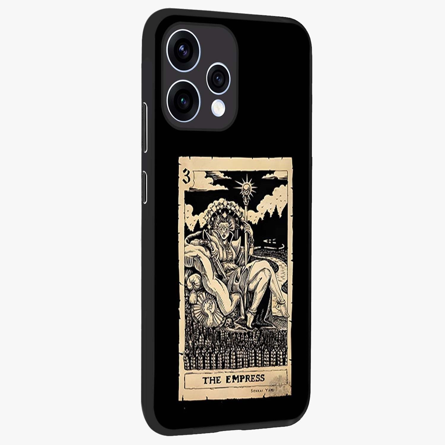 The Empress Glass Case upright view showcasing powerful empress themed artwork with luxurious artistic theme.
