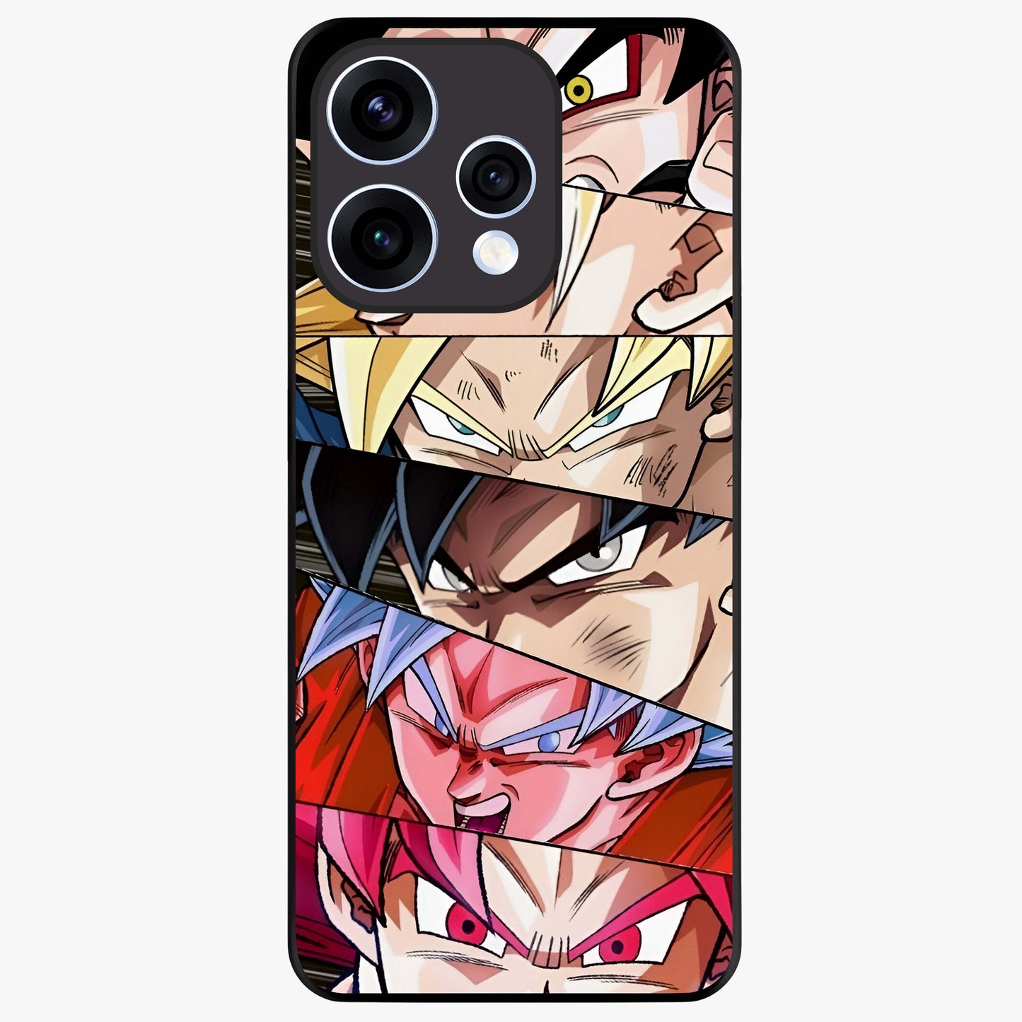 Anime Character Glass Case showing flat back view with vibrant anime artwork and glossy glass finish.