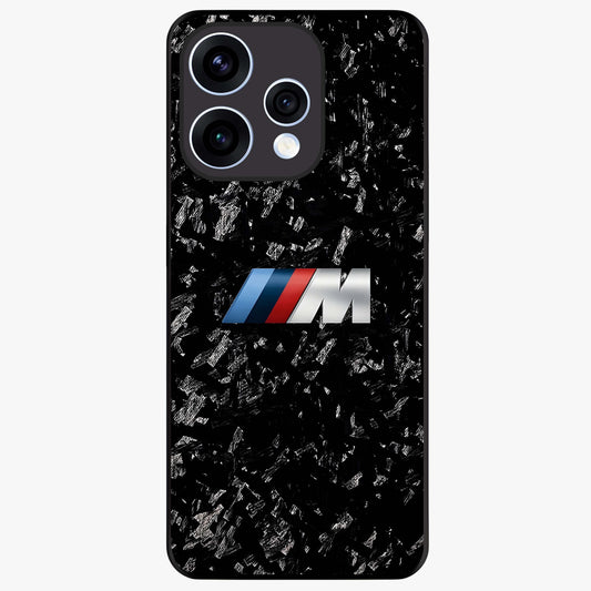 Carbon Speed Mark Glass Case showing flat back view with sporty carbon pattern artwork and glossy glass finish.
