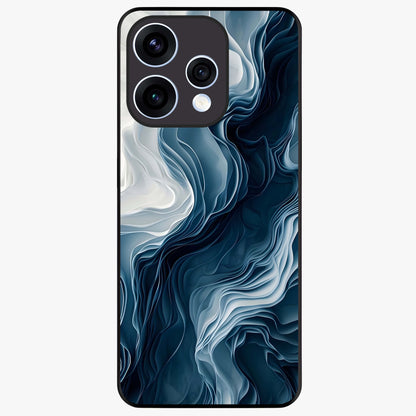 Ethereal Paper Marble Glass Case showing flat back view with soft marble paper texture artwork and glossy glass finish.