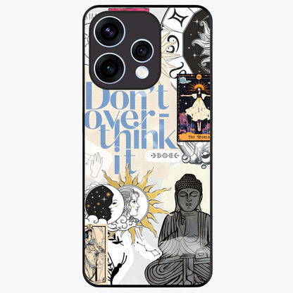 Ethereal Thoughts Glass Case showing flat back view with dreamy artistic artwork and glossy glass finish.