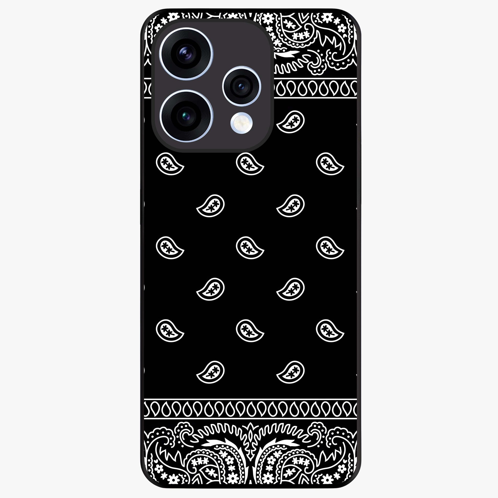 Retro Rebel Threads Glass Case showing flat back view with vintage street style artwork and glossy glass finish.