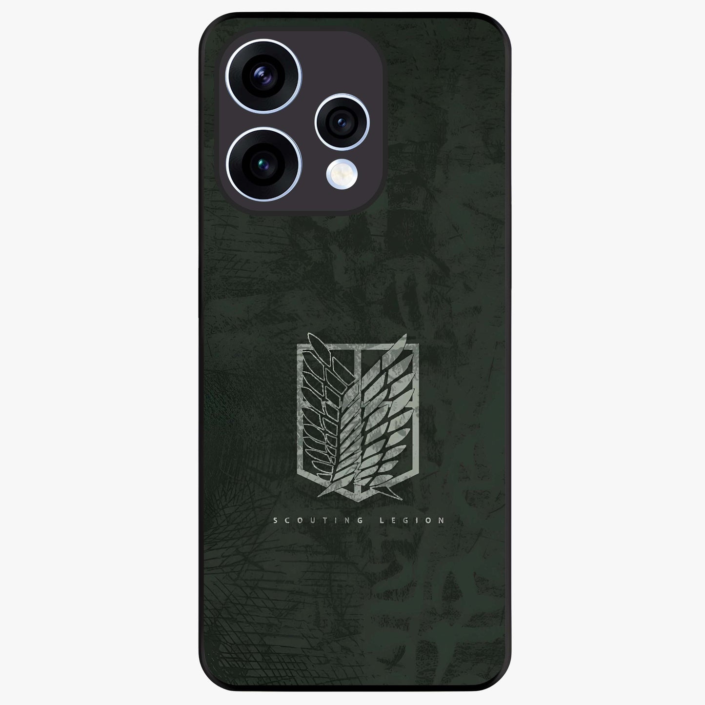 Wings Of Freedom Glass Case showing flat back view with symbolic wings artwork and glossy glass finish.