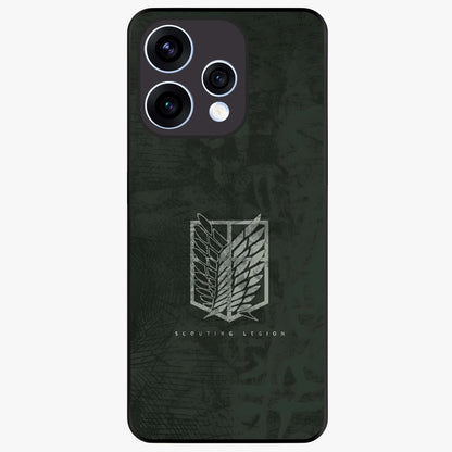 Wings Of Freedom Glass Case showing flat back view with symbolic wings artwork and glossy glass finish.