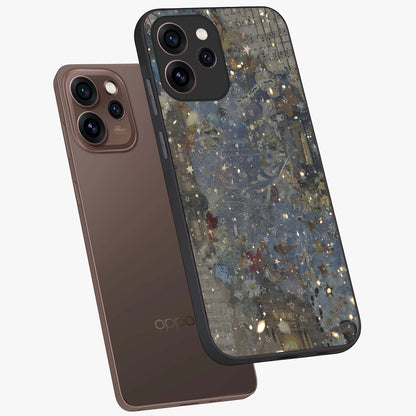 Aesthetic Astrolophia Glass Case displayed in angled mockup highlighting artistic aesthetic elements and smooth glass surface.