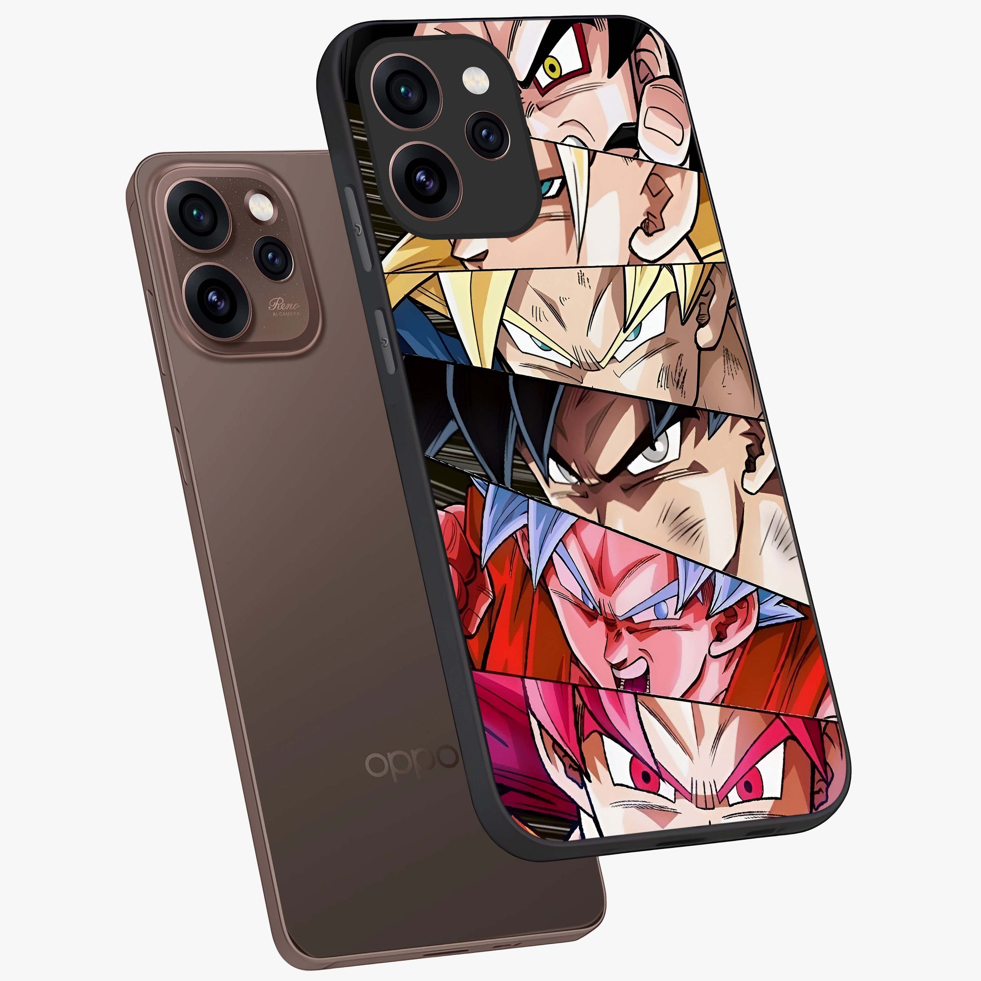 Anime Character Glass Case displayed in angled mockup highlighting colorful anime character illustration.