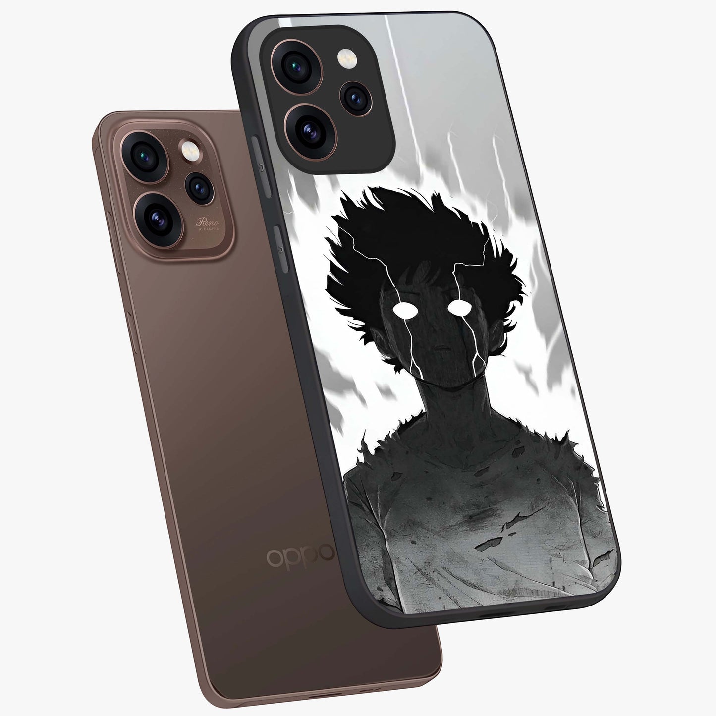 Awakened Inner Rage Glass Case displayed in angled mockup highlighting powerful graphic design and bold artistic theme.