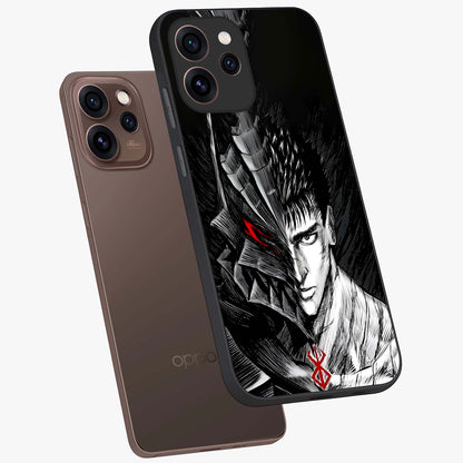 Berserker Blood Oath Glass Case displayed in angled mockup highlighting dark fantasy graphic design and powerful theme.