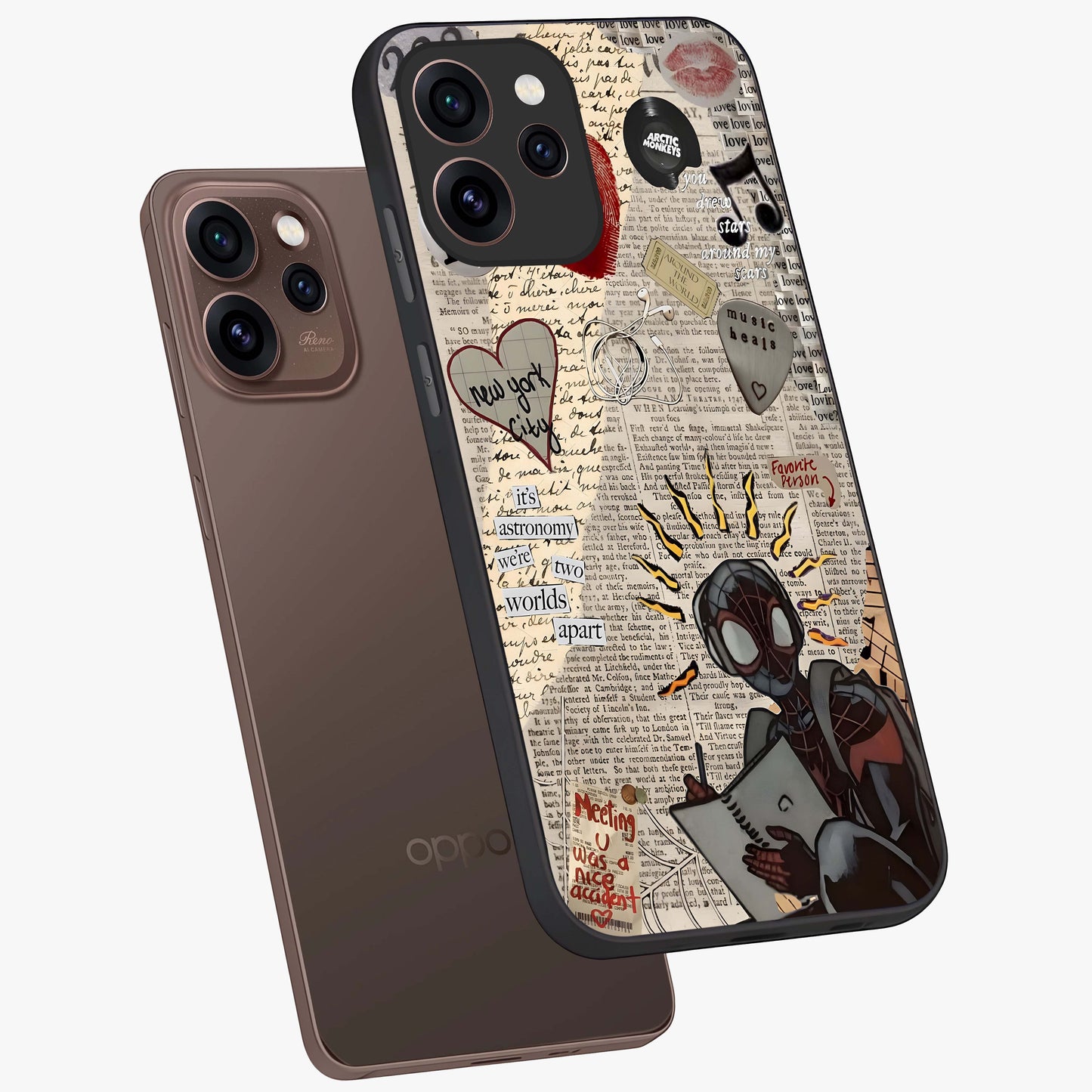 City Dream Sketch Glass Case displayed in angled mockup highlighting minimal city illustration with aesthetic sketch style.