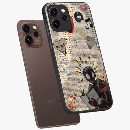 City Dream Sketch Glass Case displayed in angled mockup highlighting minimal city illustration with aesthetic sketch style.