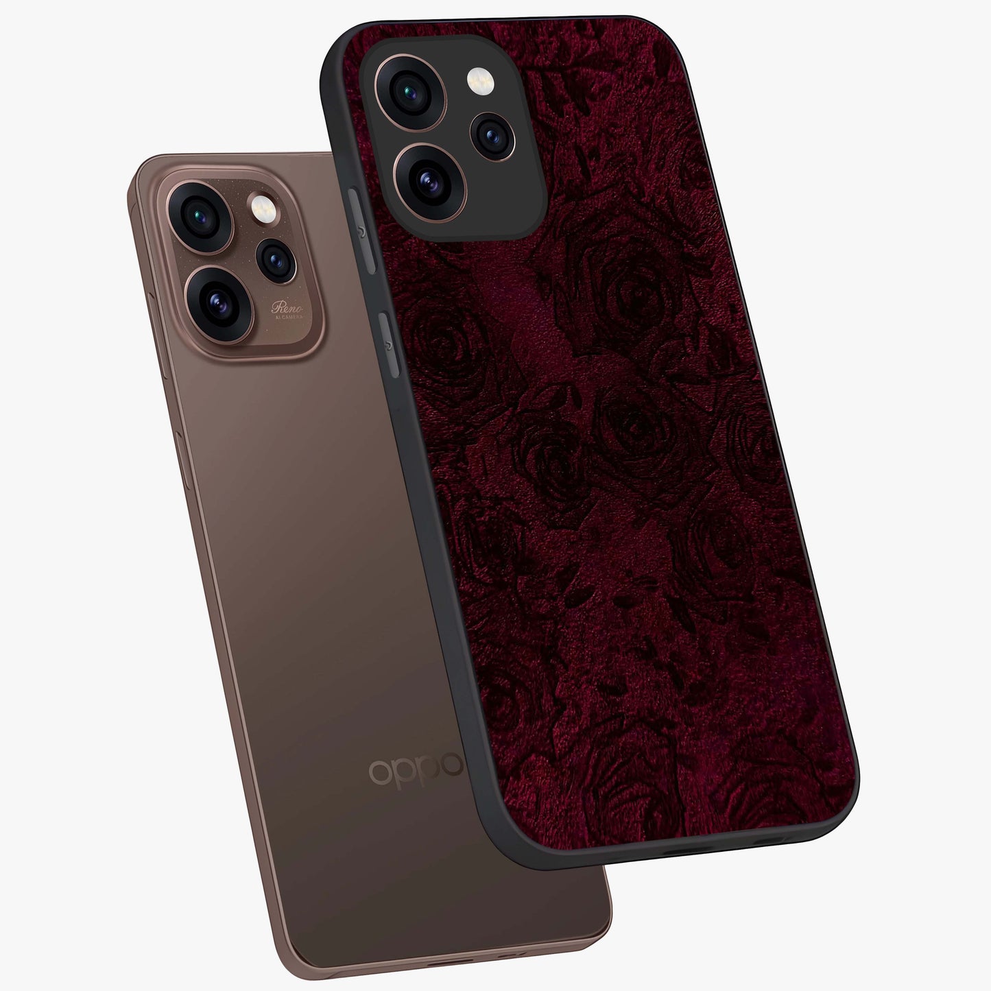 Crimson Fade Flow Glass Case displayed in angled mockup highlighting smooth gradient design with modern aesthetic style.