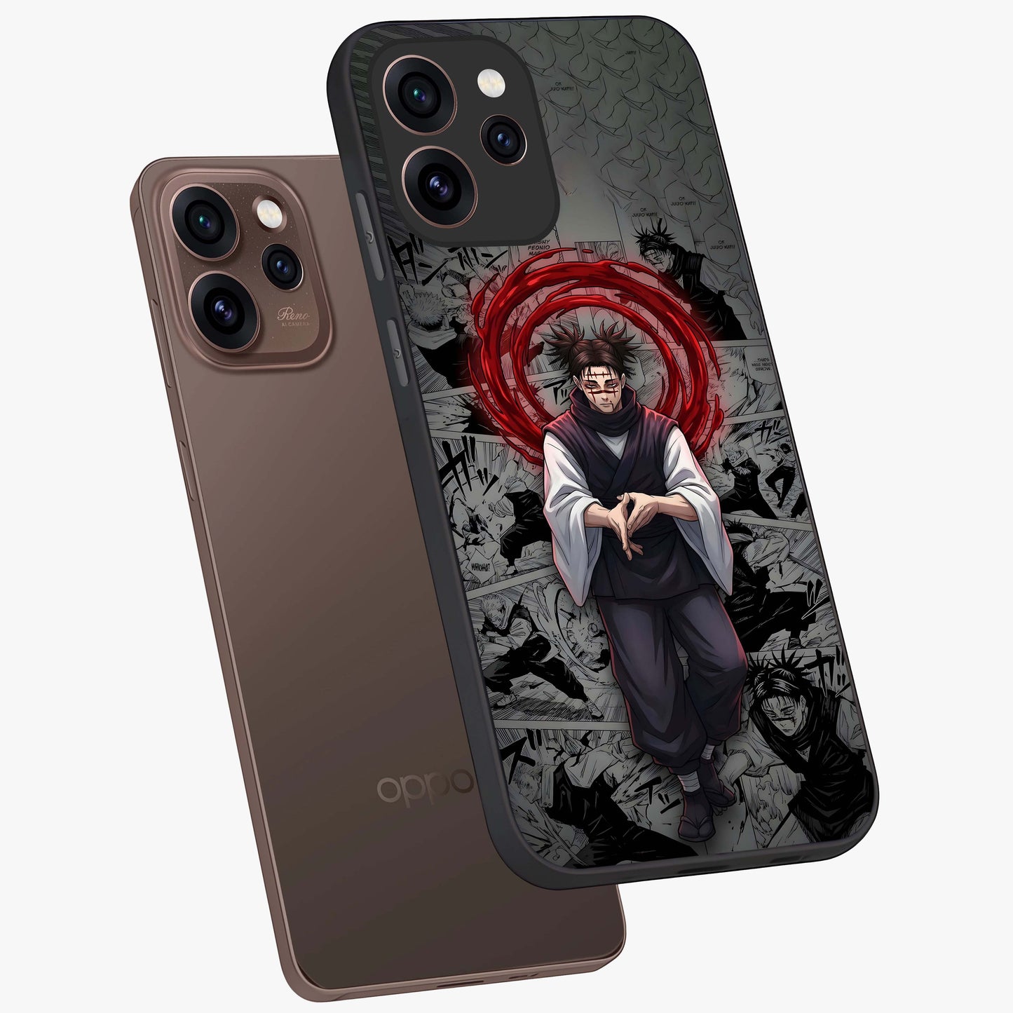 Cursed Ritual Ascension Glass Case displayed in angled mockup highlighting mystical ritual illustration with supernatural aesthetic.