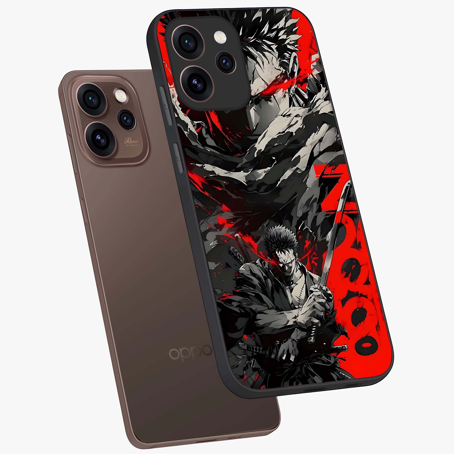 Demon Sword Resolve Glass Case displayed in angled mockup highlighting powerful demon sword illustration with dark fantasy aesthetic.