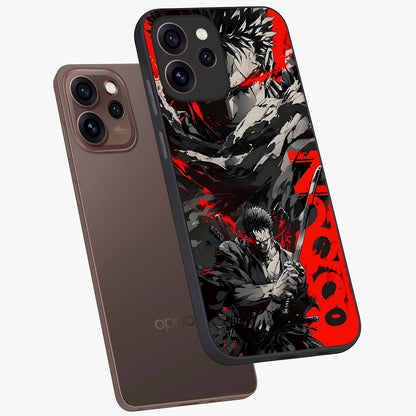 Demon Sword Resolve Glass Case displayed in angled mockup highlighting powerful demon sword illustration with dark fantasy aesthetic.